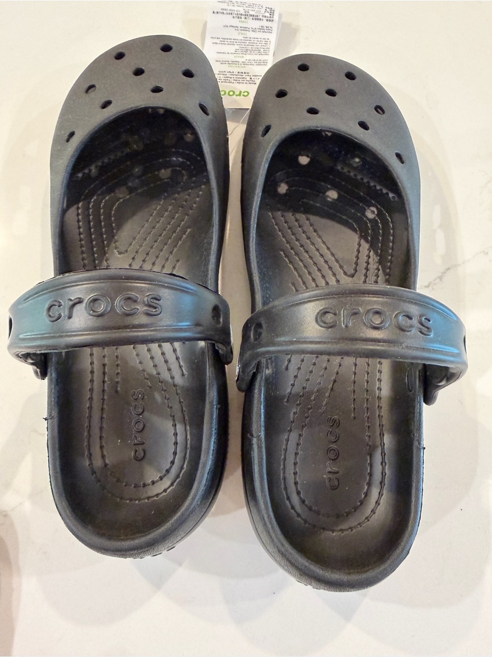 NEW WITH TAGS CROCS Black Classic Mary Jane Clogs